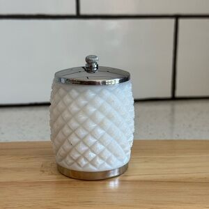 Vintage George Thompson Corporation Milk Glass Salt Shaker 3" Tall